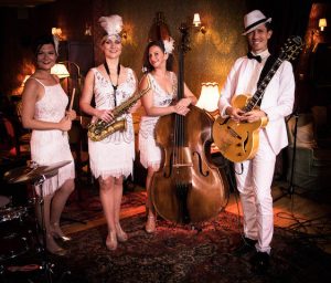 1920s band in white