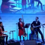 Jazzformation der Band Evas Apfel beim Empfang der deutschen Börse Jahresempfang